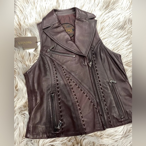 NWT Cuadra Leather Vest, L - Picture 2 of 7